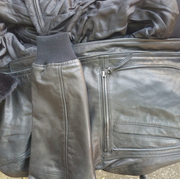 Luciano Natazzi New Nappa Leather Bomber Jacket - Picture 12 of 14